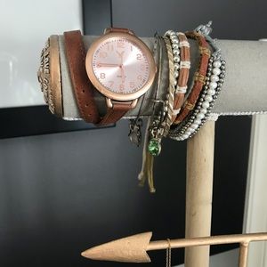 BROWN LEATHER WRAP WATCH